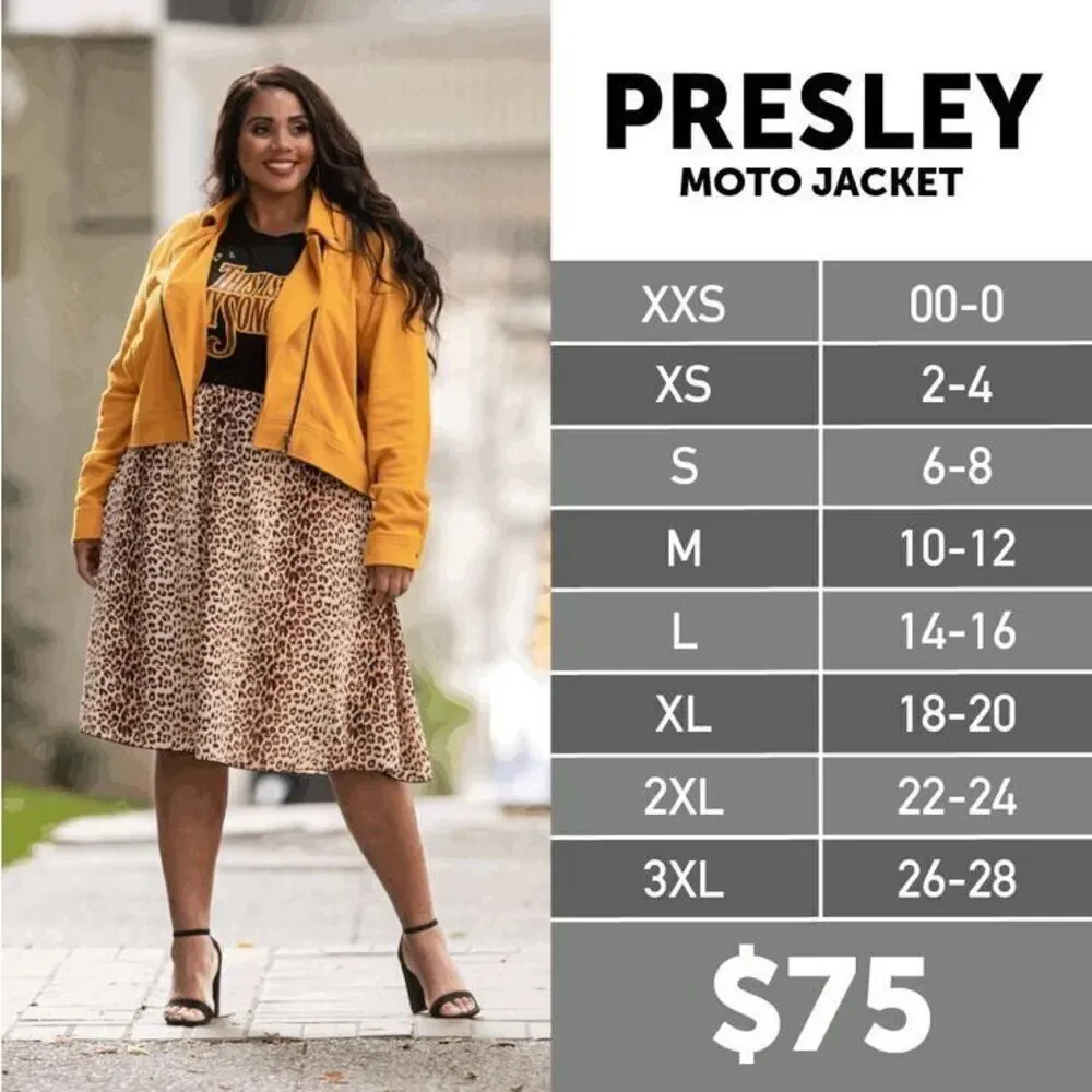 Lularoe Presley Moto Jacket - Size 3XL